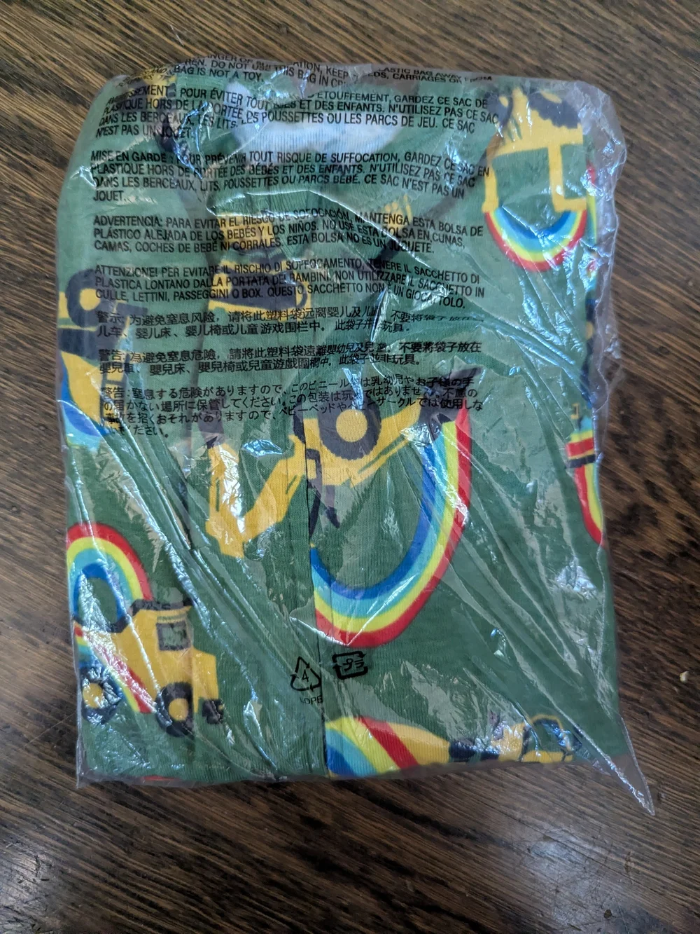 NWT Old Navy Cement Truck Rainbow Construction Pajama One-Piece – 3T